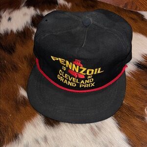 Vintage Pennzoil Black and Red Cap